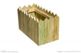 供应用于园林的凯里厂家直销防腐木碳化木花箱花架，室外实木定做实木花槽图片