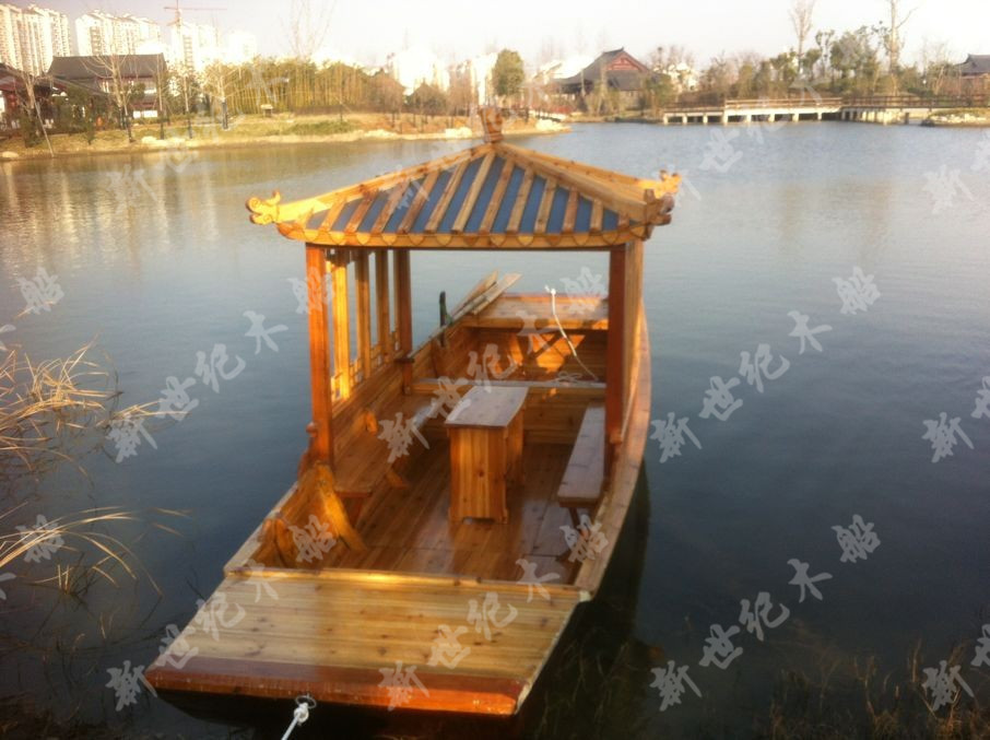 泰州市单亭木船厂家供应用于5米单亭木船 供应西湖游玩单亭船 双桨单亭船