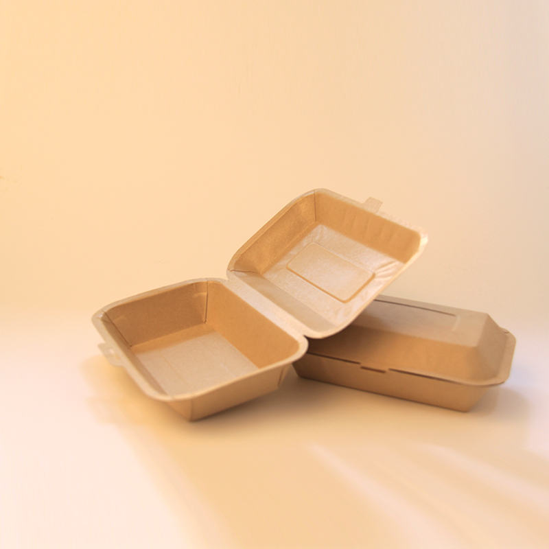 供应优质本色纸餐盒打包盒饭盒外卖盒 不漂白 环保健康 麦秸秆制作