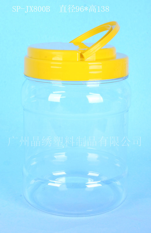 供应姜汁软糖包装瓶，pet手提瓶，广口塑料瓶，广州塑料瓶厂家图片