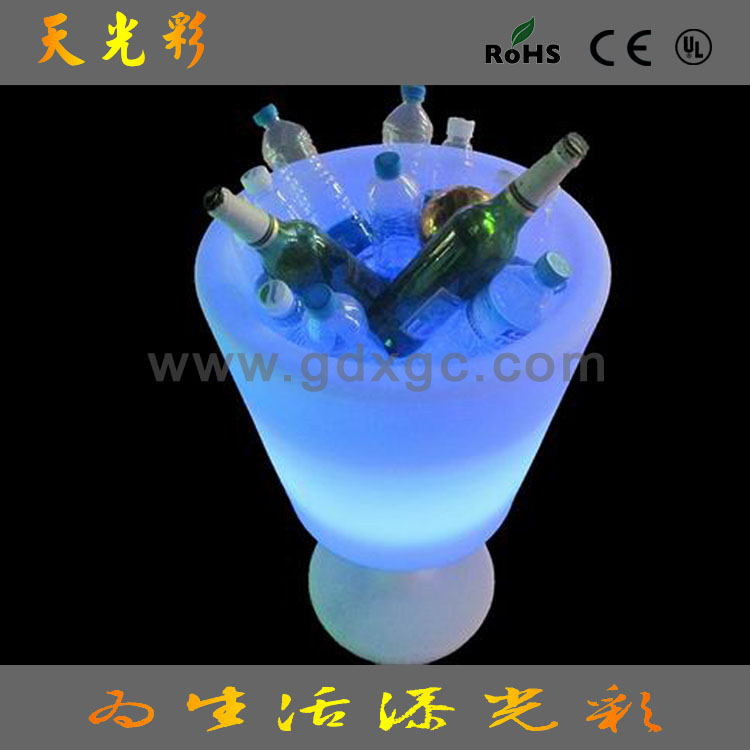 供应LED塑料冰桶 发光冰桶 酒店酒吧LED酒吧冰酒桶