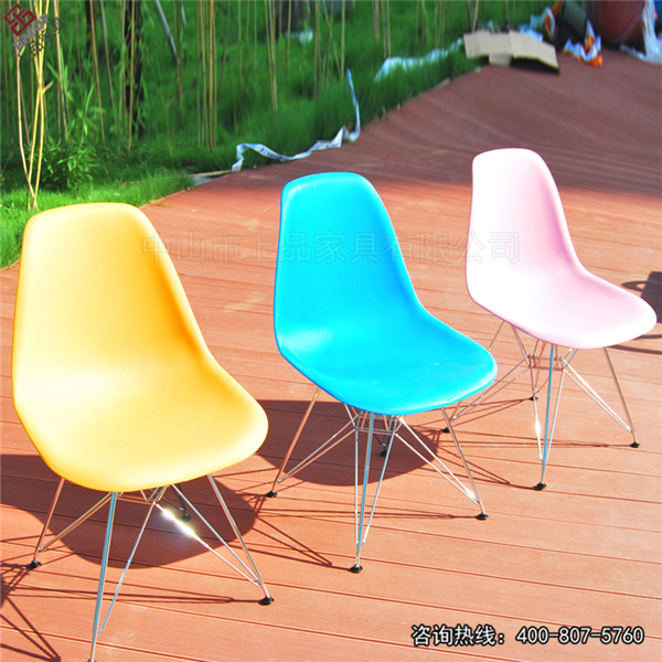 供应塑料板式餐椅  上品推荐【SP-UC030】塑料桌板不锈钢椅脚
