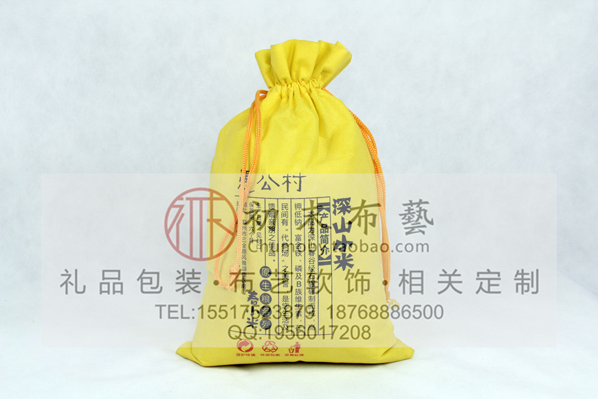 有机小米月子小米包装袋帆布袋供应用于包装袋的有机小米月子小米包装袋帆布袋专业设计定做