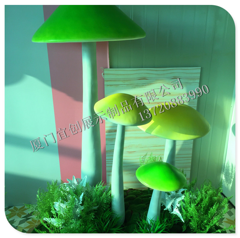 蘑菇橱窗 植物丛林橱窗批发