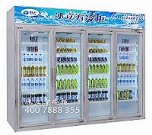 深圳冷柜厂家供应用于超市饮料冷藏的超市四门展示冷藏冷柜 深圳超市四门展示冷藏冷柜