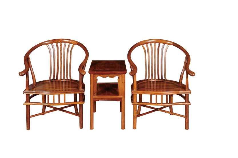 供应刺猬紫檀扇形椅3件套