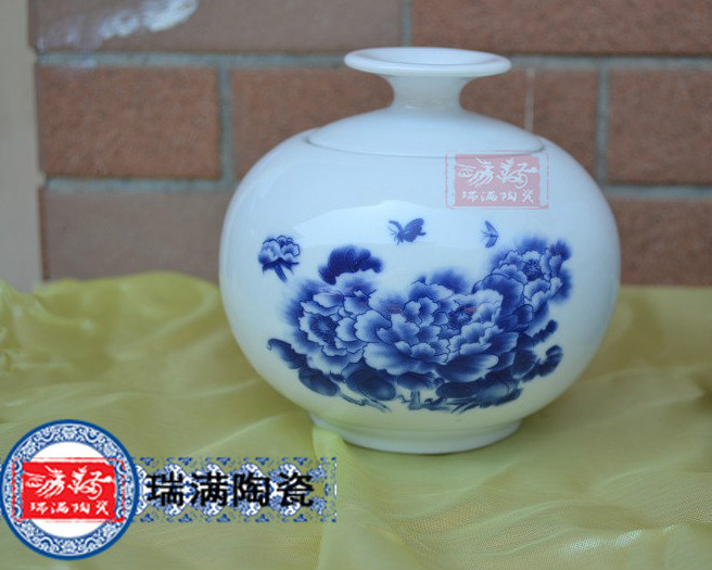 供应用于日用的陶瓷礼品罐套装 定做黄瓷茶叶罐
