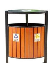 供应山东纳川环保设备NC844钢木垃圾桶