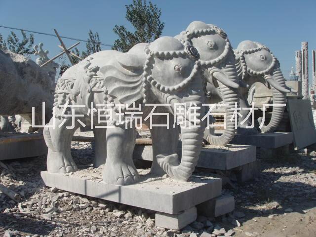 石雕大象厂家供应石雕大象厂家 石狮子 麒麟 貔貅加工厂家