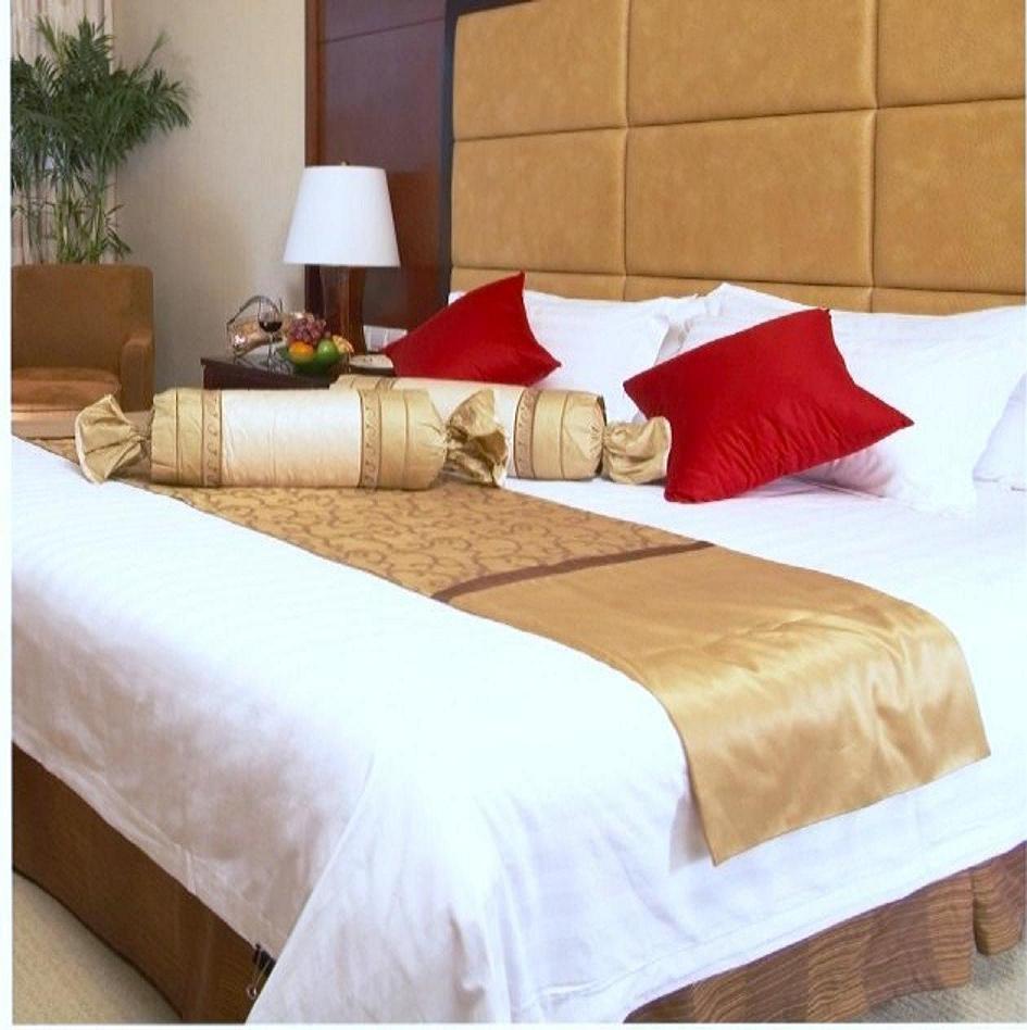 扬州市宾馆床单被套厂家供应用于的宾馆床单被套供应酒店布草/特价床上用品全棉40S三公分缎条/宾馆床单被套