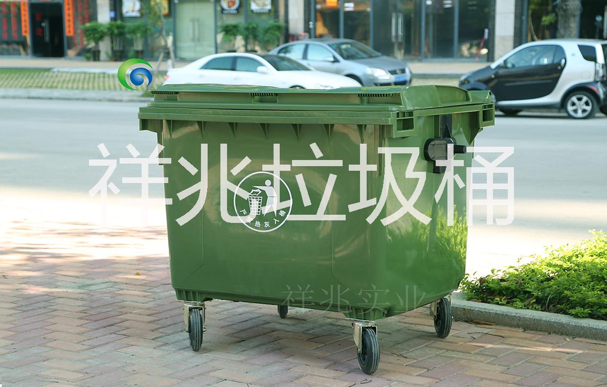 供应XYZ-1100L垃圾桶-军绿
