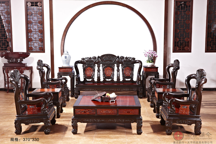 供应用于客厅的广东集古韵今红木家具长城沙发古典红木批发加盟