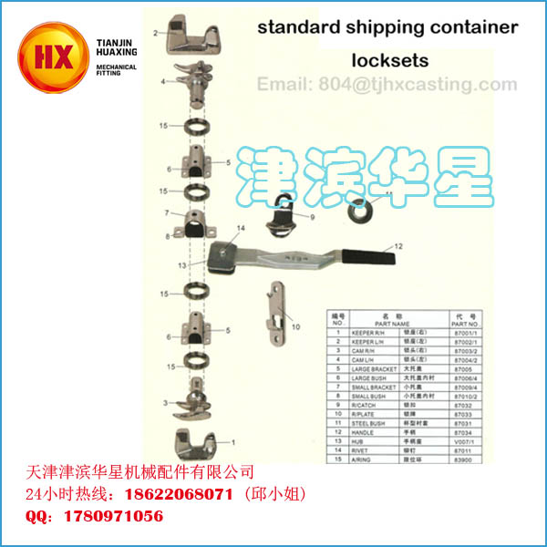 天津市集装箱门锁5.5公斤一个门锁配件厂家