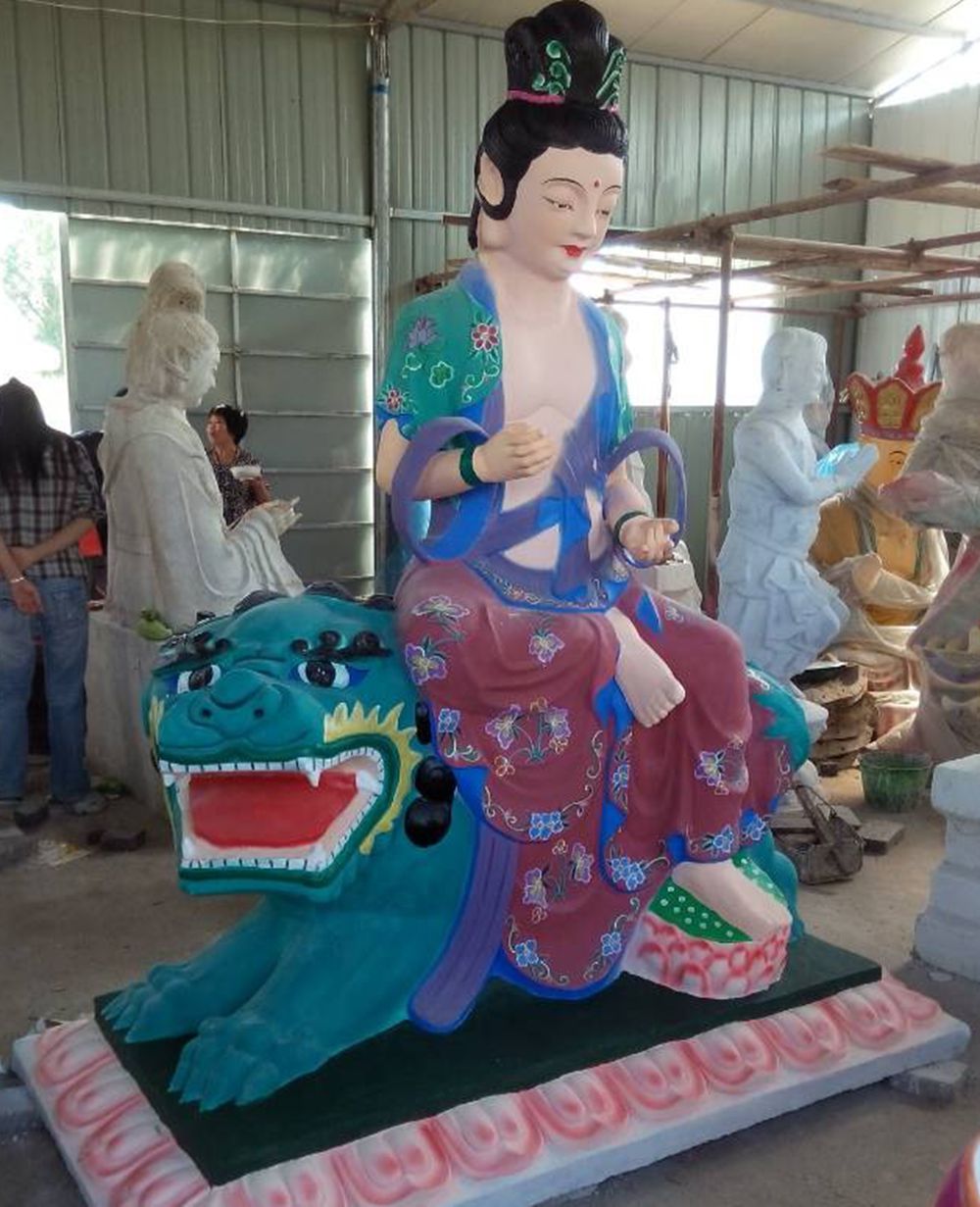 河南佛缘雕塑工艺厂供应用于供奉的佛缘雕塑文殊菩萨普贤菩萨神像佛图片