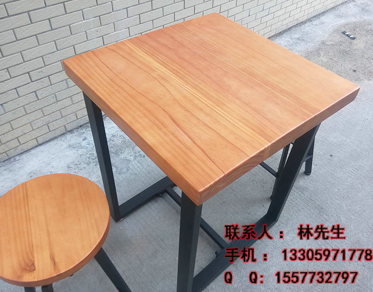 供应复古实木铁艺餐桌饭桌 铁艺会议桌谈判桌价格