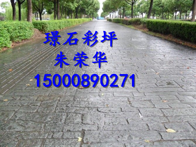 上海市济南彩色压模地坪，压模混凝土路面厂家