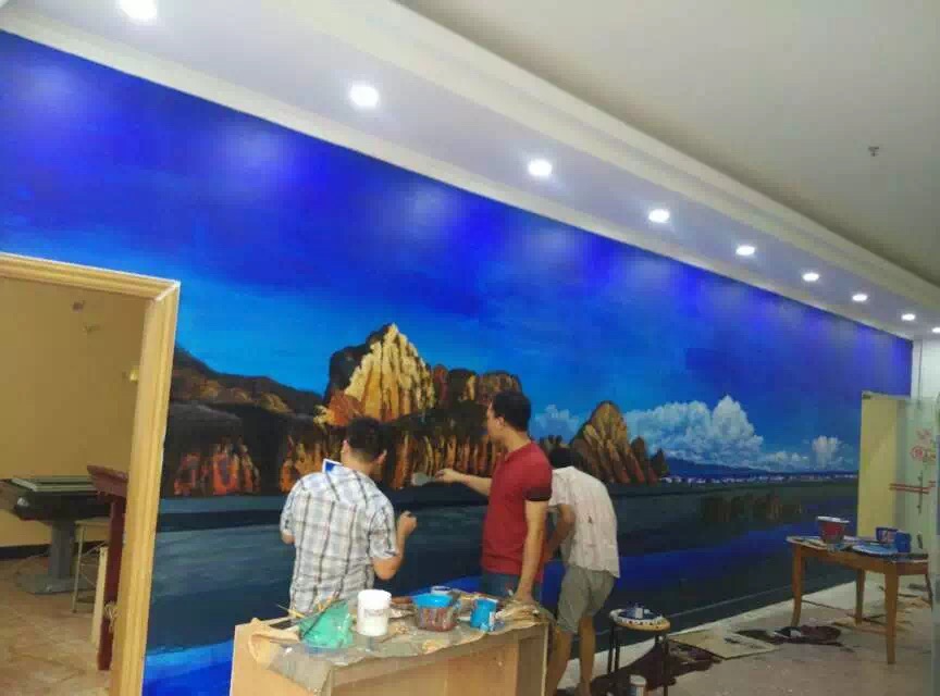 惠州市油画批发手绘墙画幼儿园画价格_惠州市