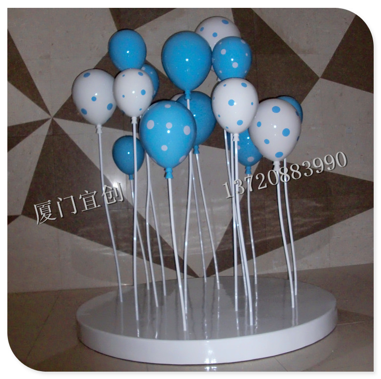供应婚庆节日装饰道具 插杆波点气球 橱窗道具图片