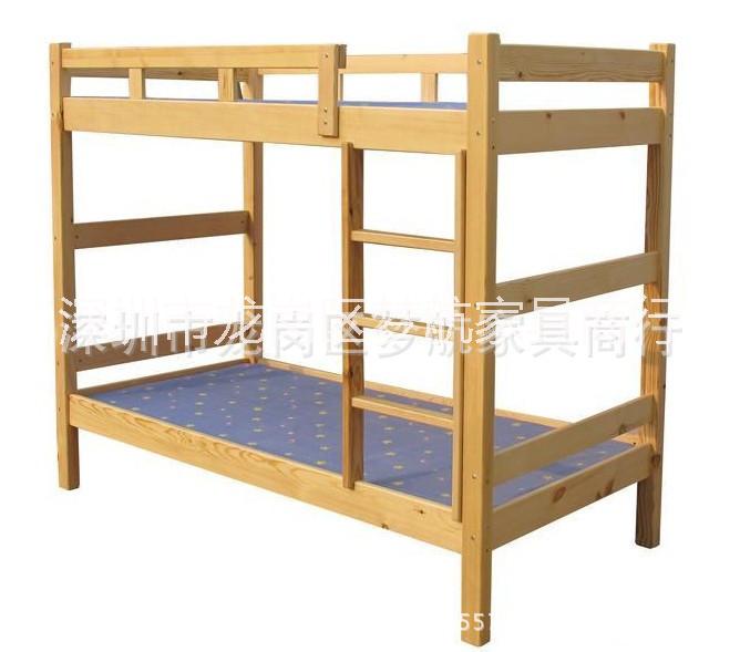 供应用于螺丝的定制青年旅社床上下铺床双层实木床