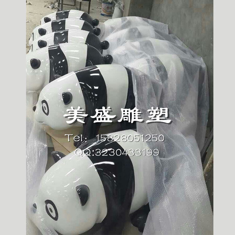 玻璃钢动物熊猫雕塑批发