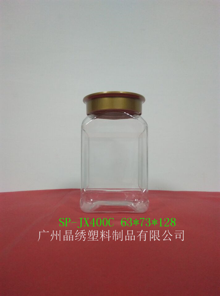 供应乌鲁木齐葡萄干塑料瓶 400g扁方瓶 PET透明瓶图片