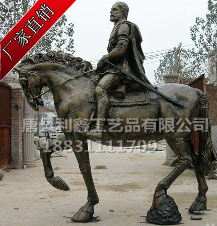 供应骑马将军铜雕塑   骑马将军铜雕塑制作厂家   欧式骑马人物铜雕塑   古罗马骑马将军铜雕塑图片