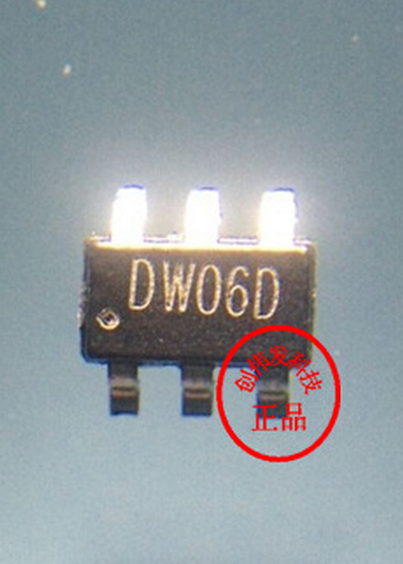 供应用于充电管理的DW06D SOT23-6 二合一锂电池充电管理IC 实物图 可直拍