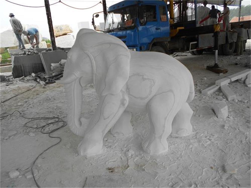 汉白玉大象 专业汉白玉雕刻供应汉白玉大象 专业汉白玉雕刻 工艺精湛 做工精致 正隆汉白玉加工