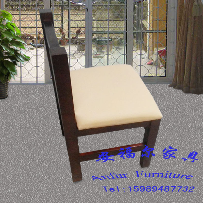深圳市实木餐椅 软包座垫餐椅 餐厅椅子厂家