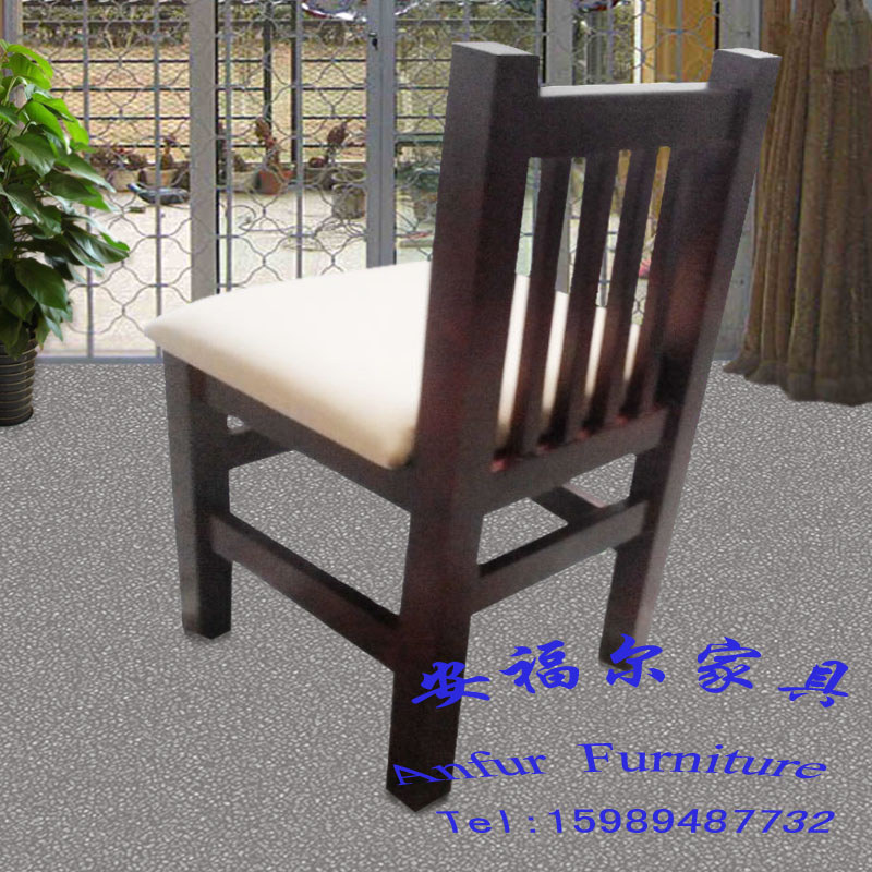 供应深圳厂家直销实木餐椅 软包座垫餐椅 餐厅椅子现代中式餐椅
