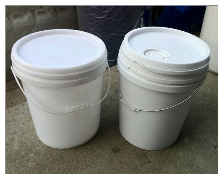 供应25升广口涂料桶，25L一次性压盖包装桶，加厚化工塑料桶，手提桶，涂料桶图片