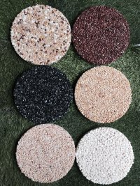 天然露骨料胶粘石供应用于花园别墅地坪的温江天然露骨料胶粘石/批发材胶粘石胶水批发