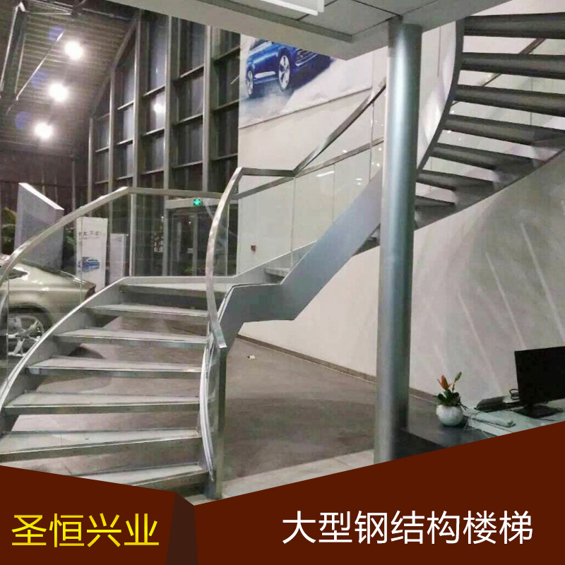 专业供应 大型钢结构楼梯 室外大理石踏板楼梯图片