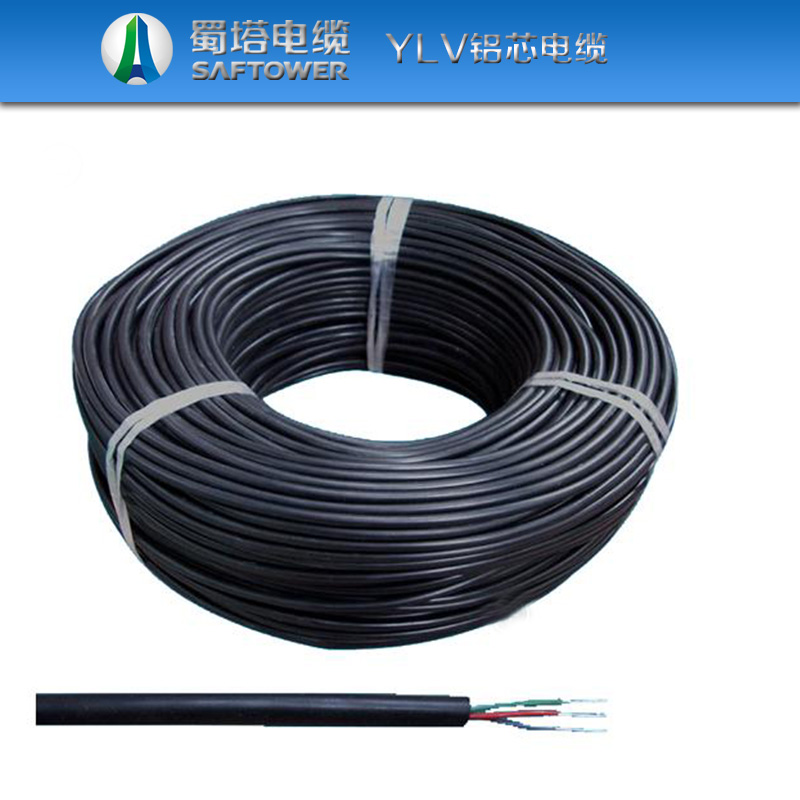 PVC管的YLV铝芯电缆 高压电缆 同轴电缆图片