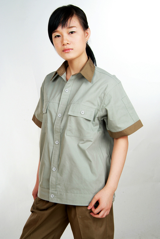 广东深圳女士夏季工作服生产厂家定制销售价格 海源制衣