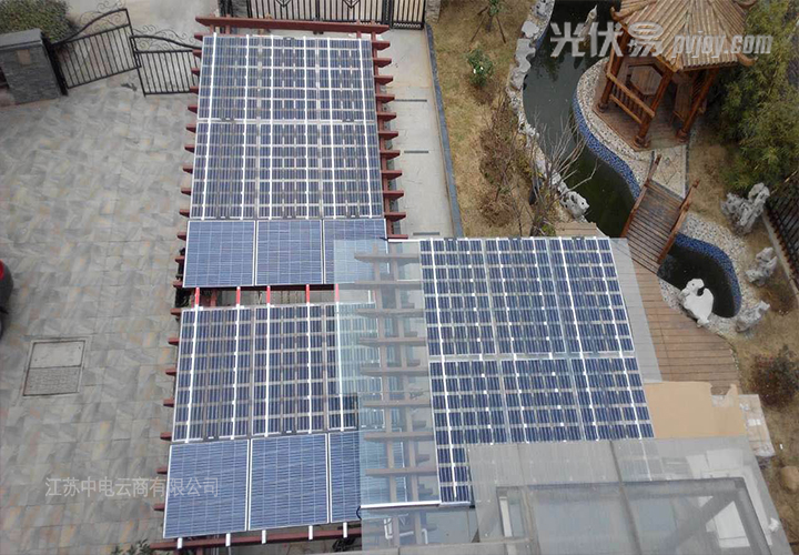 供应6.12KW家用太阳能发电系统-光伏易6.12KW家庭户用太阳能并网发电系统