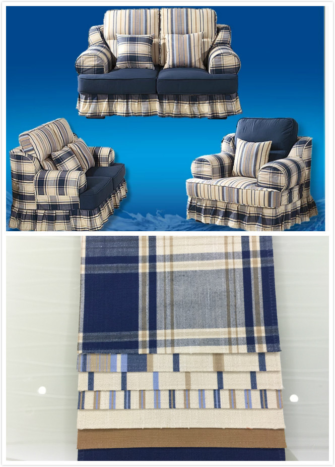 供应用于抱枕靠垫|桌布|沙发的色织格子麻布，厂家直销，性价比高图片