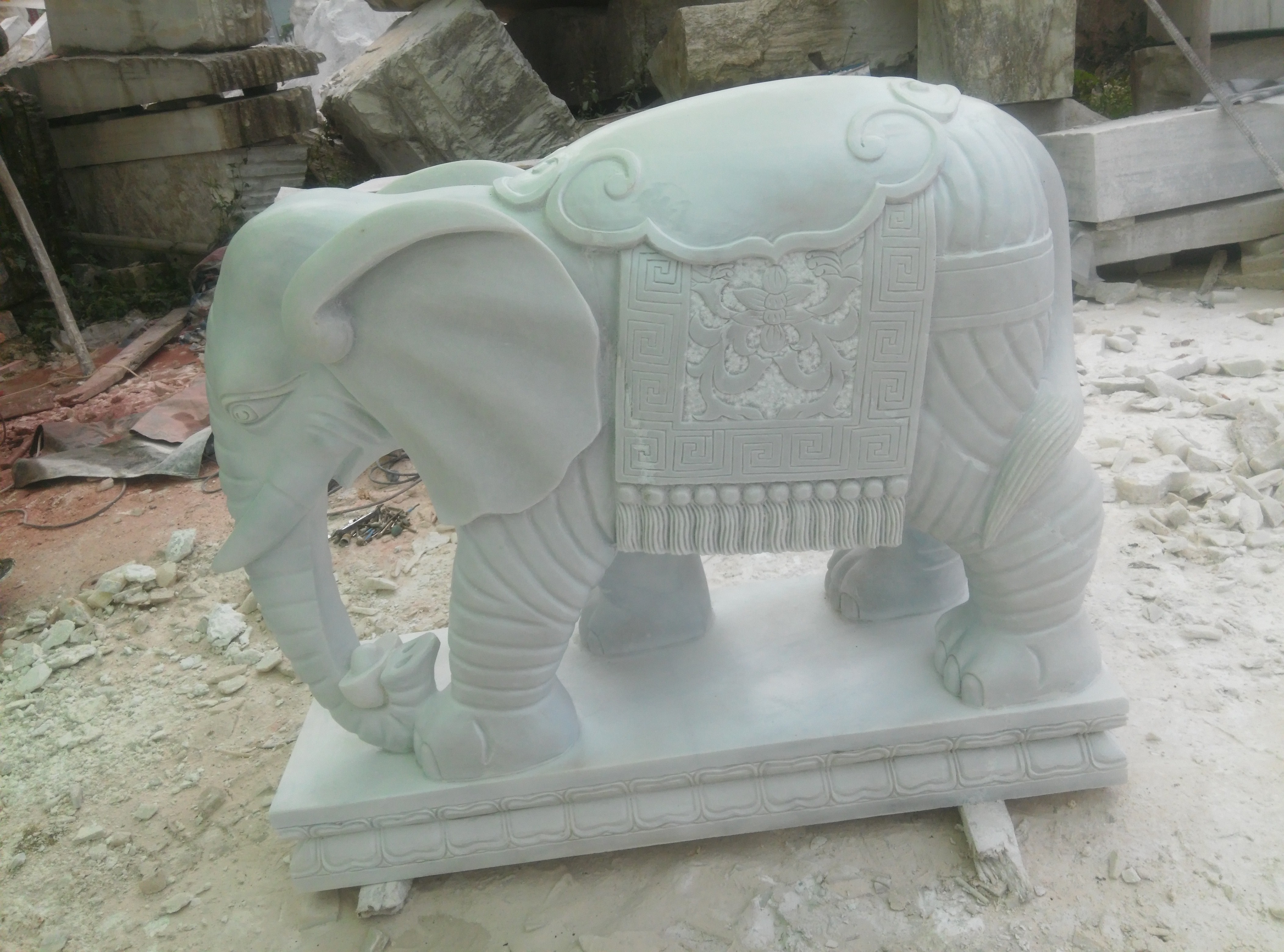 供应石雕大象、石雕大象供应商、石雕大象厂家图片