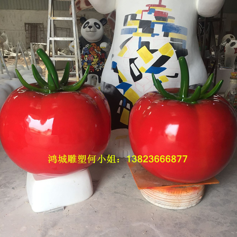 深圳市玻璃钢仿真西红柿雕塑厂家