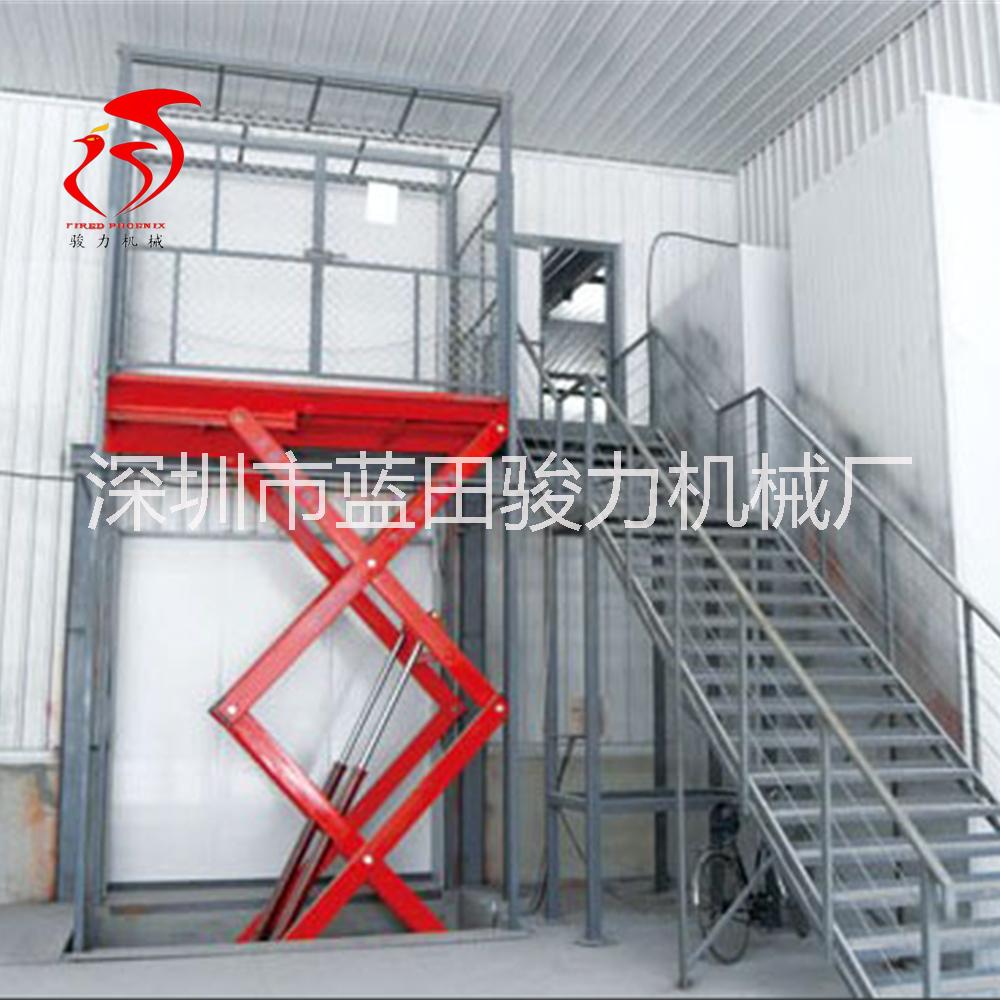 供应用于出货电梯的电动液压升降平台 导轨式升降机图片