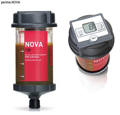 供应Perma NOVA 130cc数码加脂器 单点智能润滑泵电化学反应加油器 德国进口防爆注油器容量130cc全国代理