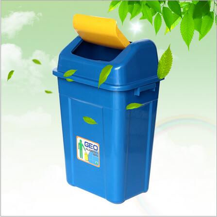 方头垃圾桶 生产各种塑料环卫户外自动盖环卫垃圾桶
