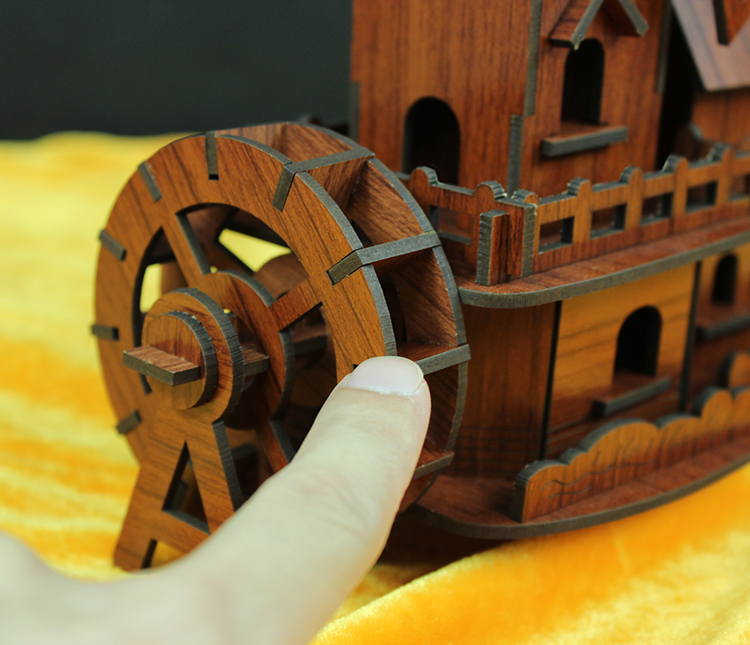 风生水起地摊热销3D立体木质风生水起拼图   益智拼图玩具