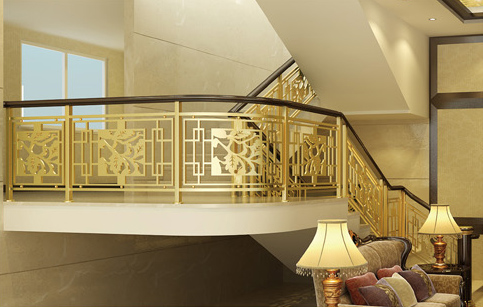 酒店专用铝艺雕刻楼梯护栏定制 上海铝艺雕刻楼梯护栏定制
