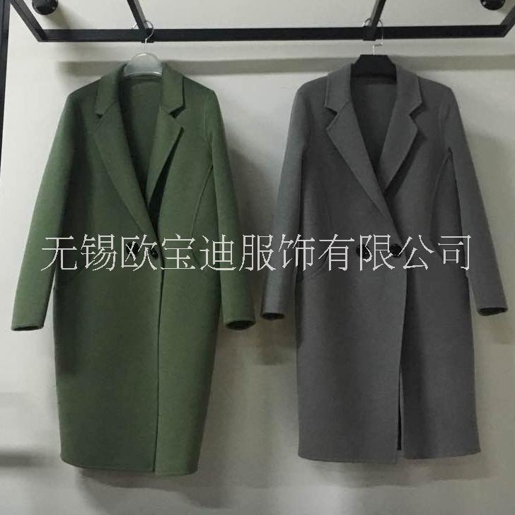 无锡市广东新款韩版双面尼羊绒大衣厂家