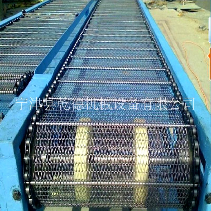 清洗蔬菜304不锈钢网链输送机生产厂家食品网带输送机图片