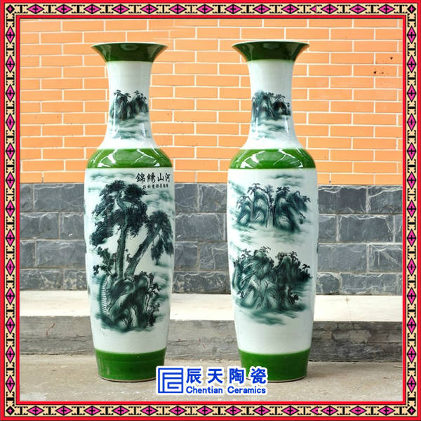 装饰纪念礼品大花瓶，传统手工花瓶，景德镇陶瓷大花瓶，大花瓶价格