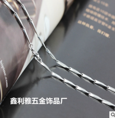 厂家批发时尚首饰不锈钢棍子链 304饰品项链 钛钢项链图片