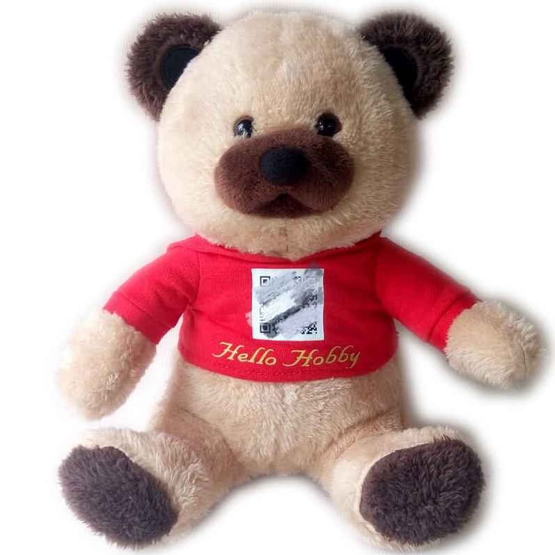 创意二维码毛绒泰迪熊 玩具布娃娃可加LOGO批发定制宣传礼品精品图片