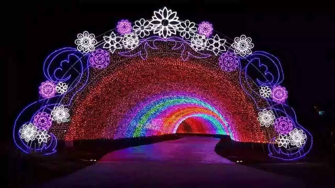 造型 灯光展 时光隧道玫瑰花海制作展览出租出售